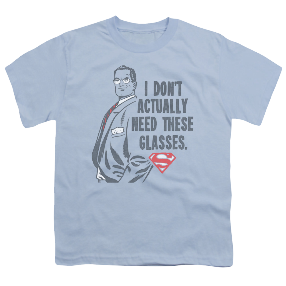 Superman Dont Need Glasses - Youth T-Shirt Youth T-Shirt (Ages 8-12) Superman   