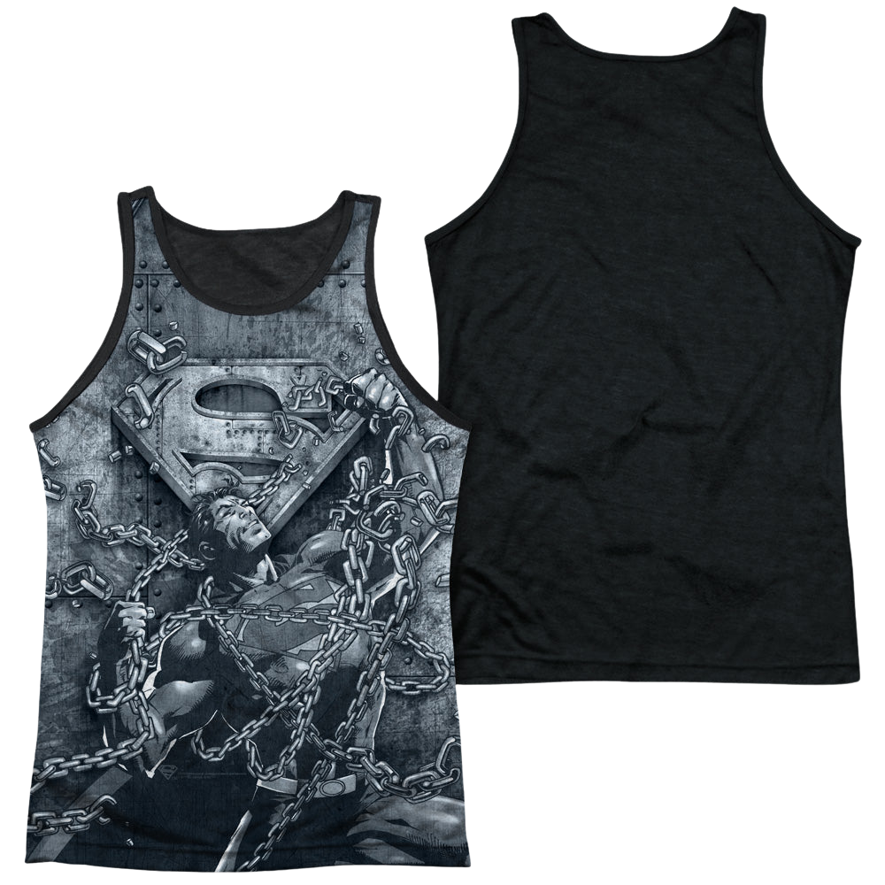 Superman Breaking Free - Men's Black Back Tank Top Men's Black Back Tank Superman   