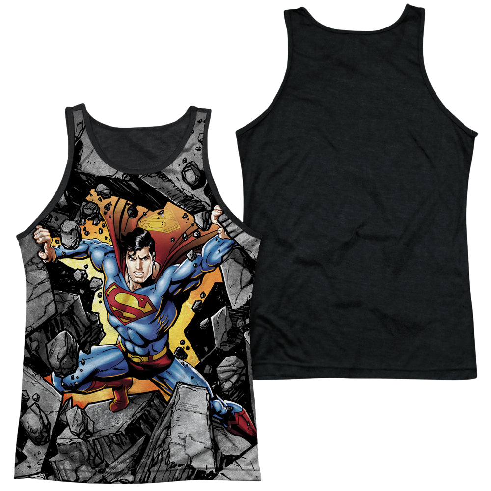 Superman Break On Through - Men's Black Back Tank Top Men's Black Back Tank Superman   