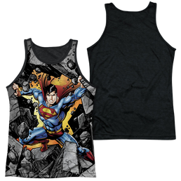 Superman Break On Through - Men's Black Back Tank Top Men's Black Back Tank Superman   