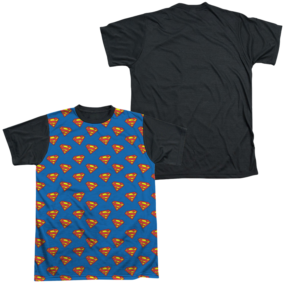 Superman Super All Over - Men's Black Back T-Shirt Men's Black Back T-Shirt Superman   