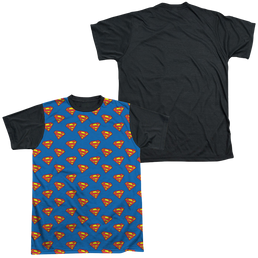 Superman Super All Over - Men's Black Back T-Shirt Men's Black Back T-Shirt Superman   