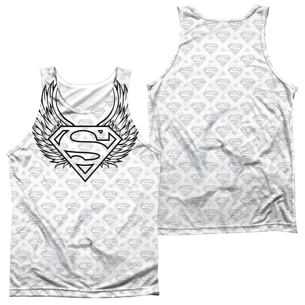 Superman Winged Shield Repeat - Men's All Over Print Tank Top Men's All Over Print Tank Superman   