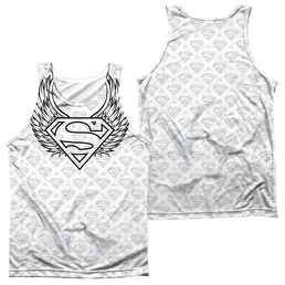 Superman Winged Shield Repeat - Men's All Over Print Tank Top Men's All Over Print Tank Superman   