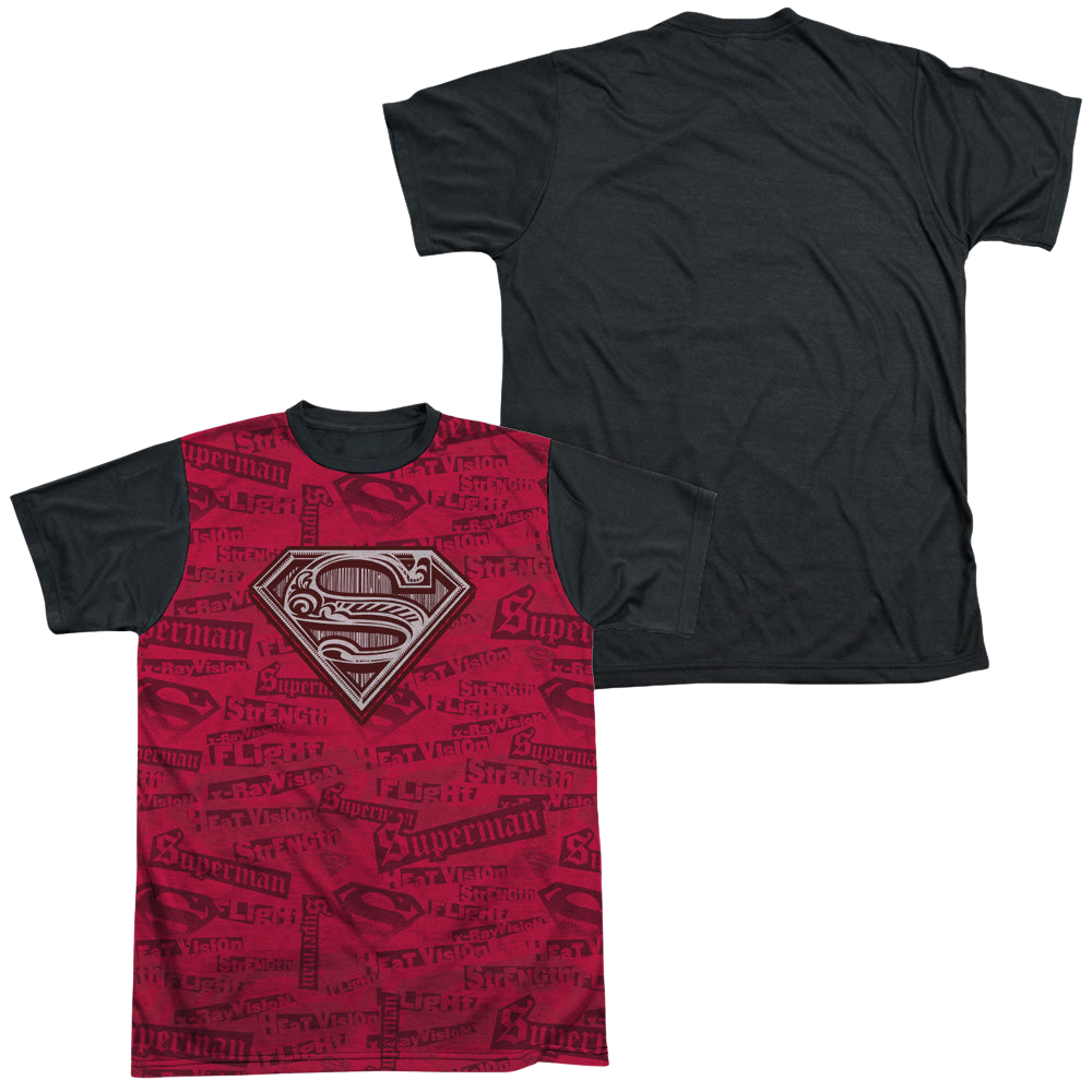 Superman Super Powers - Men's Black Back T-Shirt Men's Black Back T-Shirt Superman   