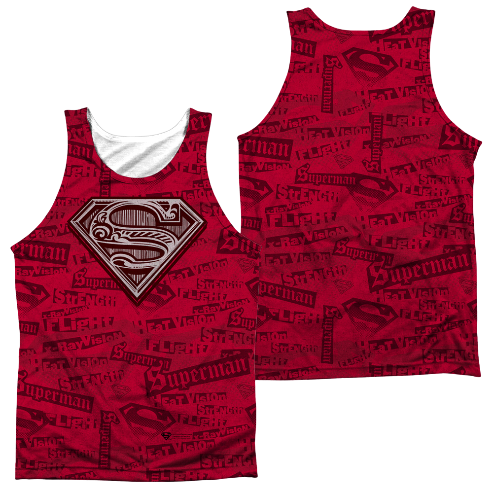 Superman Super Powers - Men's All Over Print Tank Top Men's All Over Print Tank Superman   