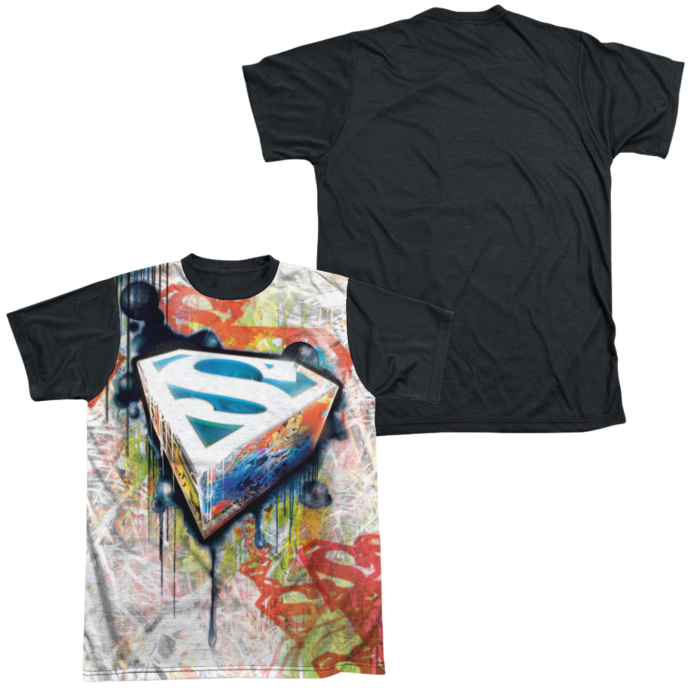 Superman Urban Shields - Men's Black Back T-Shirt Men's Black Back T-Shirt Superman   