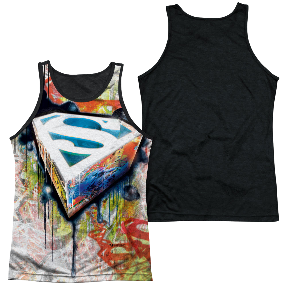 Superman Urban Shields - Men's Black Back Tank Top Men's Black Back Tank Superman   