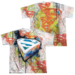 Superman Urban Shields - Youth All-Over Print T-Shirt Youth All-Over Print T-Shirt (Ages 8-12) Superman   