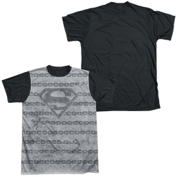 Superman Breaking Chains All Over - Men's Black Back T-Shirt Men's Black Back T-Shirt Superman   