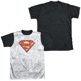 Superman Classic Repeat - Men's Black Back T-Shirt Men's Black Back T-Shirt Superman   