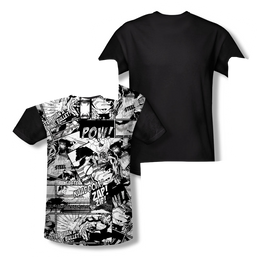 Superman Comic Strips - Men's Black Back T-Shirt Men's Black Back T-Shirt Superman   
