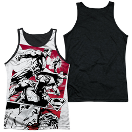 Superman Angry Red - Men's Black Back Tank Top Men's Black Back Tank Superman   
