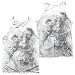 Superman Pencil City To Space - Men's All Over Print Tank Top Men's All Over Print Tank Superman   