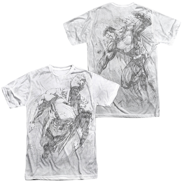 Superman Exploding Space Sketch men's all-over print t-shirt