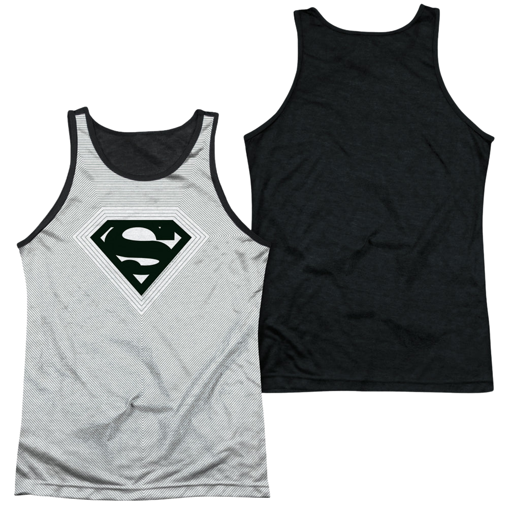 Superman Optical Stripes - Men's Black Back Tank Top Men's Black Back Tank Superman   