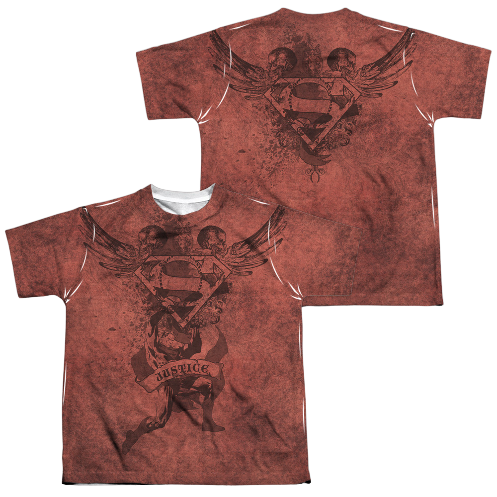 Superman Justice Upheld - Youth All-Over Print T-Shirt Youth All-Over Print T-Shirt (Ages 8-12) Superman   