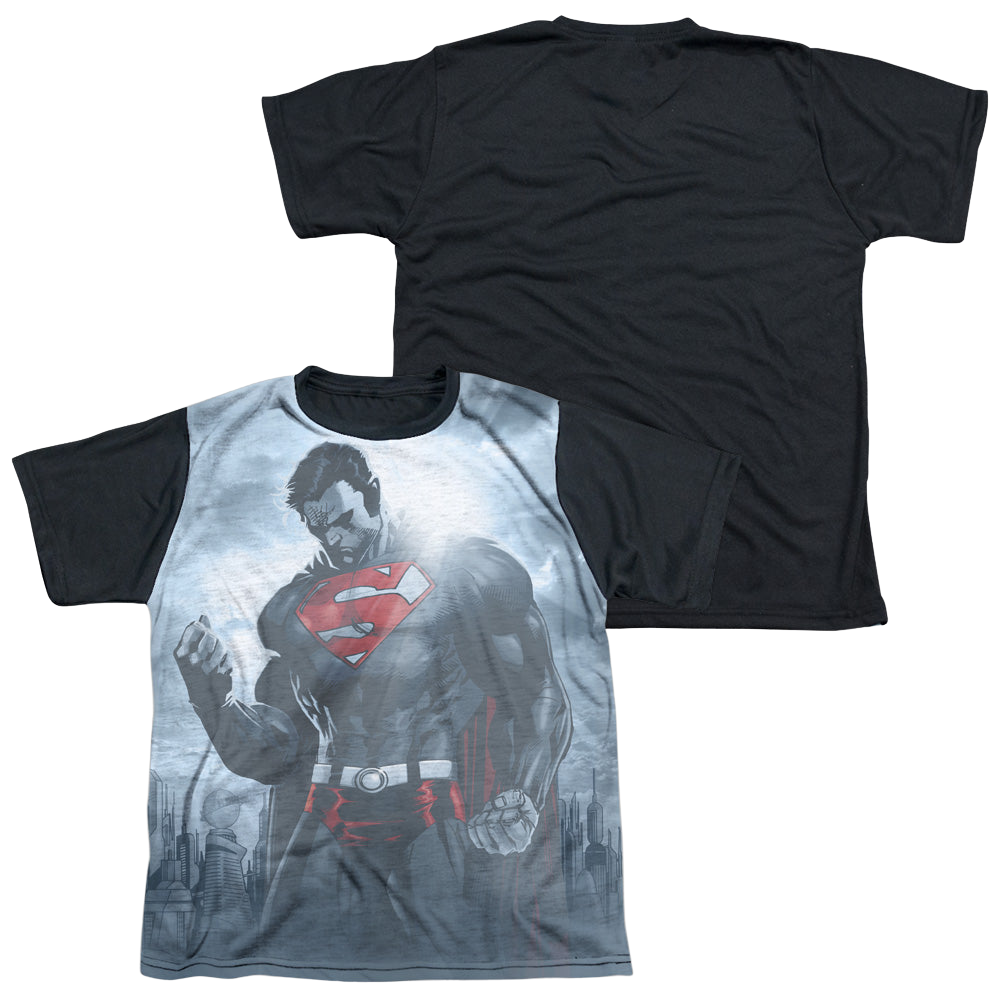 Superman Light Of The Sun - Youth Black Back T-Shirt Youth Black Back T-Shirt (Ages 8-12) Superman   