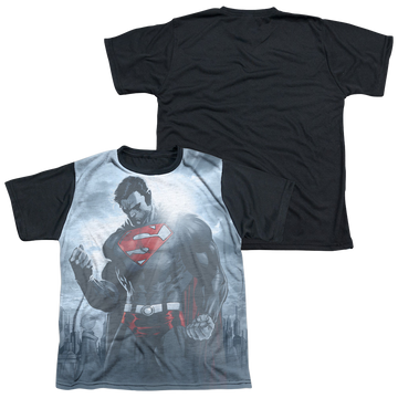 Superman Light Of The Sun youth black back t-shirt for ages 8 to 12