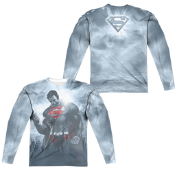 Superman Light Of The Sun (Front/Back Print) - Men's All-Over Print Long Sleeve Men's All-Over Print Long Sleeve Superman   