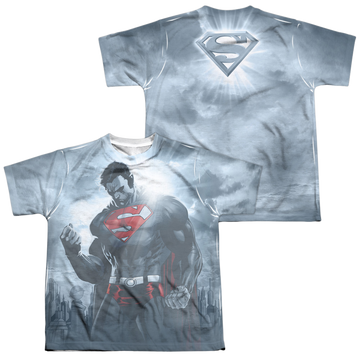 Superman Light Of The Sun youth all-over print t-shirt for ages 8 to 12