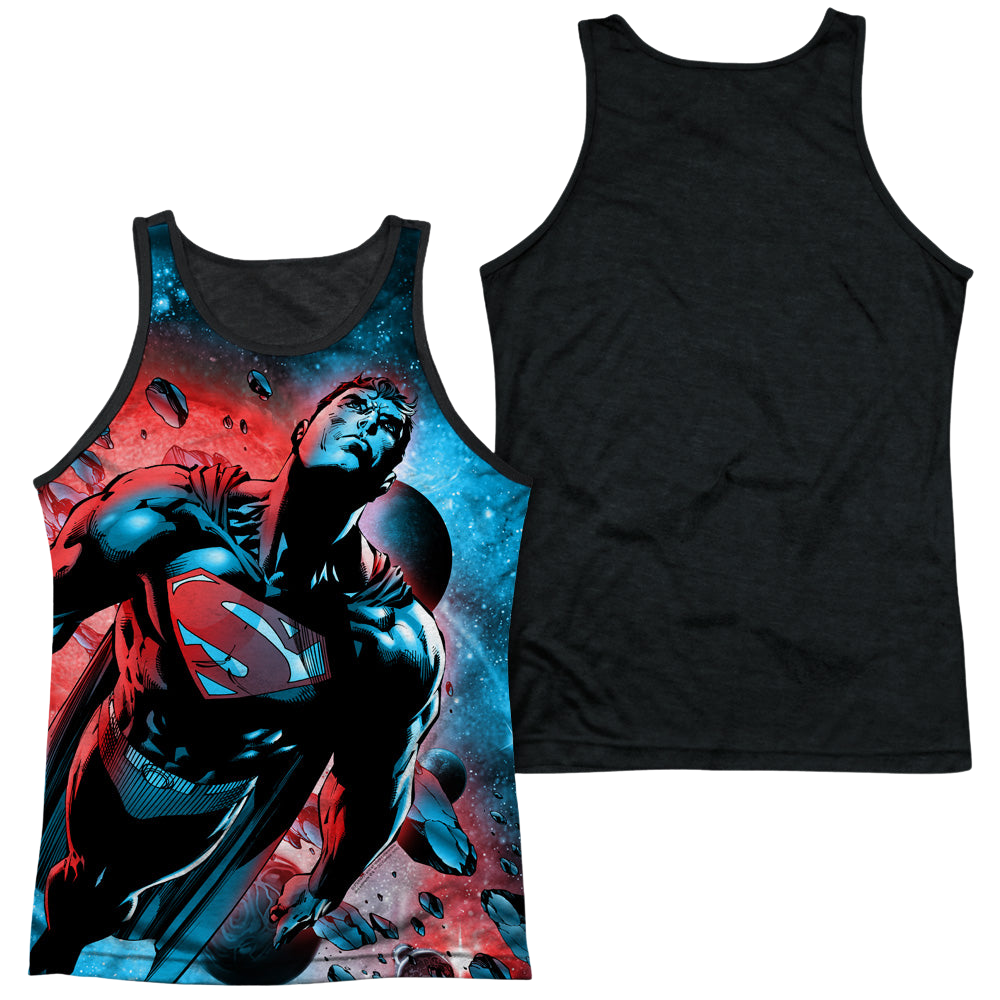 Superman Red Sun - Men's Black Back Tank Top Men's Black Back Tank Superman   