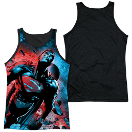 Superman Red Sun - Men's Black Back Tank Top Men's Black Back Tank Superman   