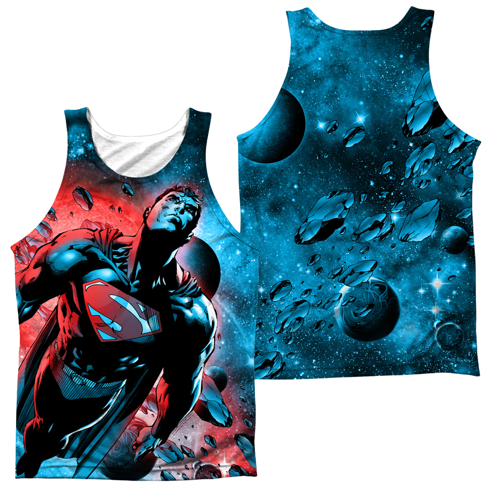 Superman Red Sun (Front/Back Print) - Men's All Over Print Tank Top Men's All Over Print Tank Superman   