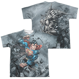 Superman Superman Vs Doomsday - Youth All-Over Print T-Shirt Youth All-Over Print T-Shirt (Ages 8-12) Superman   