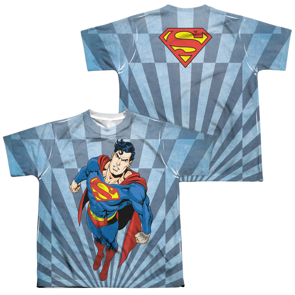 Superman Super Climb - Youth All-Over Print T-Shirt Youth All-Over Print T-Shirt (Ages 8-12) Superman   