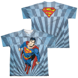Superman Super Climb - Youth All-Over Print T-Shirt Youth All-Over Print T-Shirt (Ages 8-12) Superman   