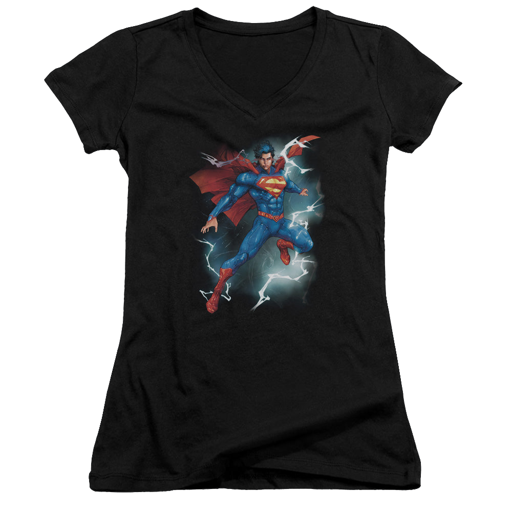 Superman Annual #1 Cover - Juniors V-Neck T-Shirt Juniors V-Neck T-Shirt Superman   