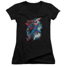 Superman Annual #1 Cover - Juniors V-Neck T-Shirt Juniors V-Neck T-Shirt Superman   