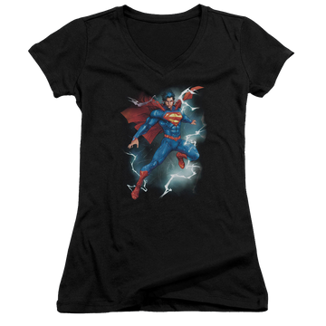 Superman Annual #1 Cover - Juniors V-Neck T-Shirt Juniors V-Neck T-Shirt Superman   
