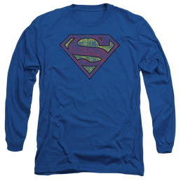 Superman Tattered Shield - Men's Long Sleeve T-Shirt Men's Long Sleeve T-Shirt Superman   