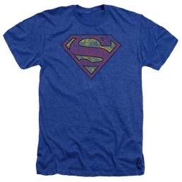 Superman Tattered Shield - Men's Heather T-Shirt Men's Heather T-Shirt Superman   