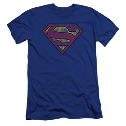 Superman Tattered Shield - Men's Premium Slim Fit T-Shirt Men's Premium Slim Fit T-Shirt Superman   