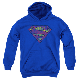 Superman Tattered Shield - Youth Hoodie Youth Hoodie (Ages 8-12) Superman   
