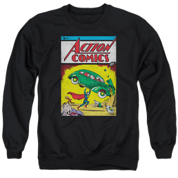 Superman Action No. 1 - Men's Crewneck Sweatshirt Men's Crewneck Sweatshirt Superman   