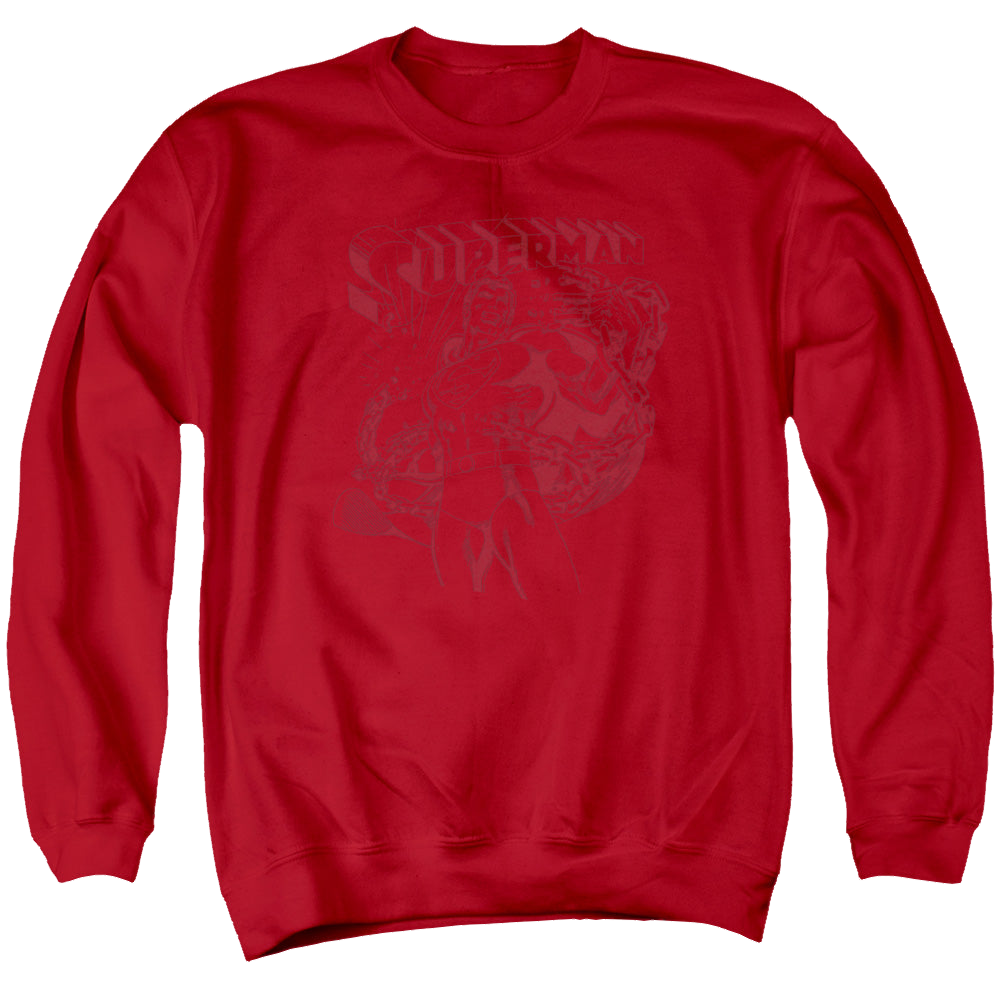 Superman Code Red - Men's Crewneck Sweatshirt Men's Crewneck Sweatshirt Superman   