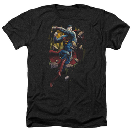 Superman Flying Determination - Men's Heather T-Shirt Men's Heather T-Shirt Superman   