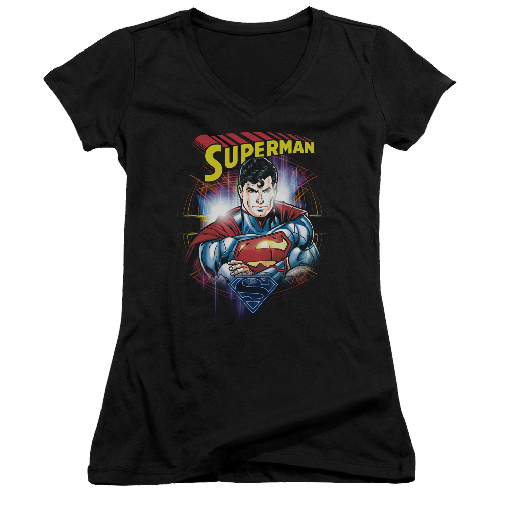 Superman Glam - Juniors V-Neck T-Shirt Juniors V-Neck T-Shirt Superman   
