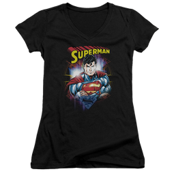 Superman Glam - Juniors V-Neck T-Shirt Juniors V-Neck T-Shirt Superman   