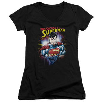 Superman Glam - Juniors V-Neck T-Shirt Juniors V-Neck T-Shirt Superman   