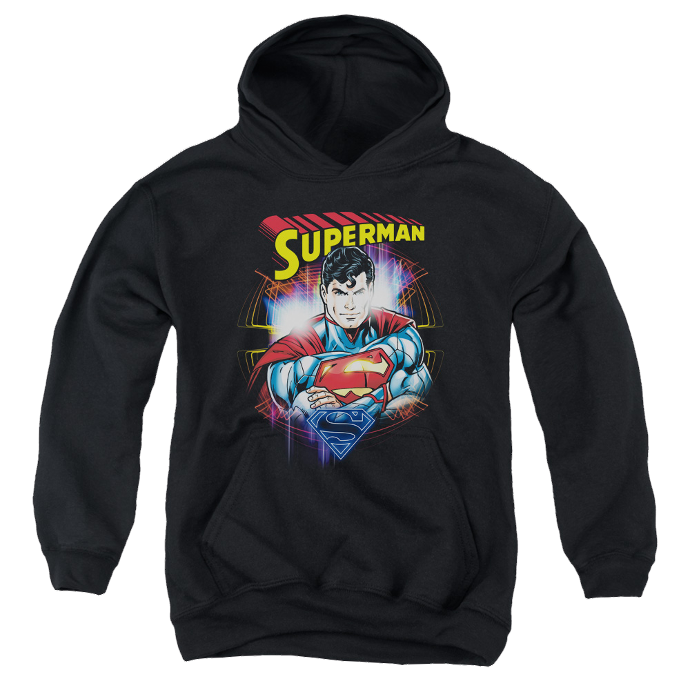 Superman Glam - Youth Hoodie Youth Hoodie (Ages 8-12) Superman   