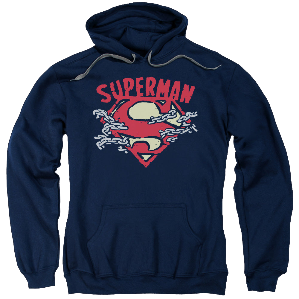 Superman Chain Breaking - Pullover Hoodie Pullover Hoodie Superman   