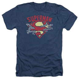 Superman Chain Breaking - Men's Heather T-Shirt Men's Heather T-Shirt Superman   