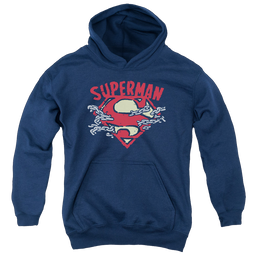 Superman Chain Breaking - Youth Hoodie Youth Hoodie (Ages 8-12) Superman   