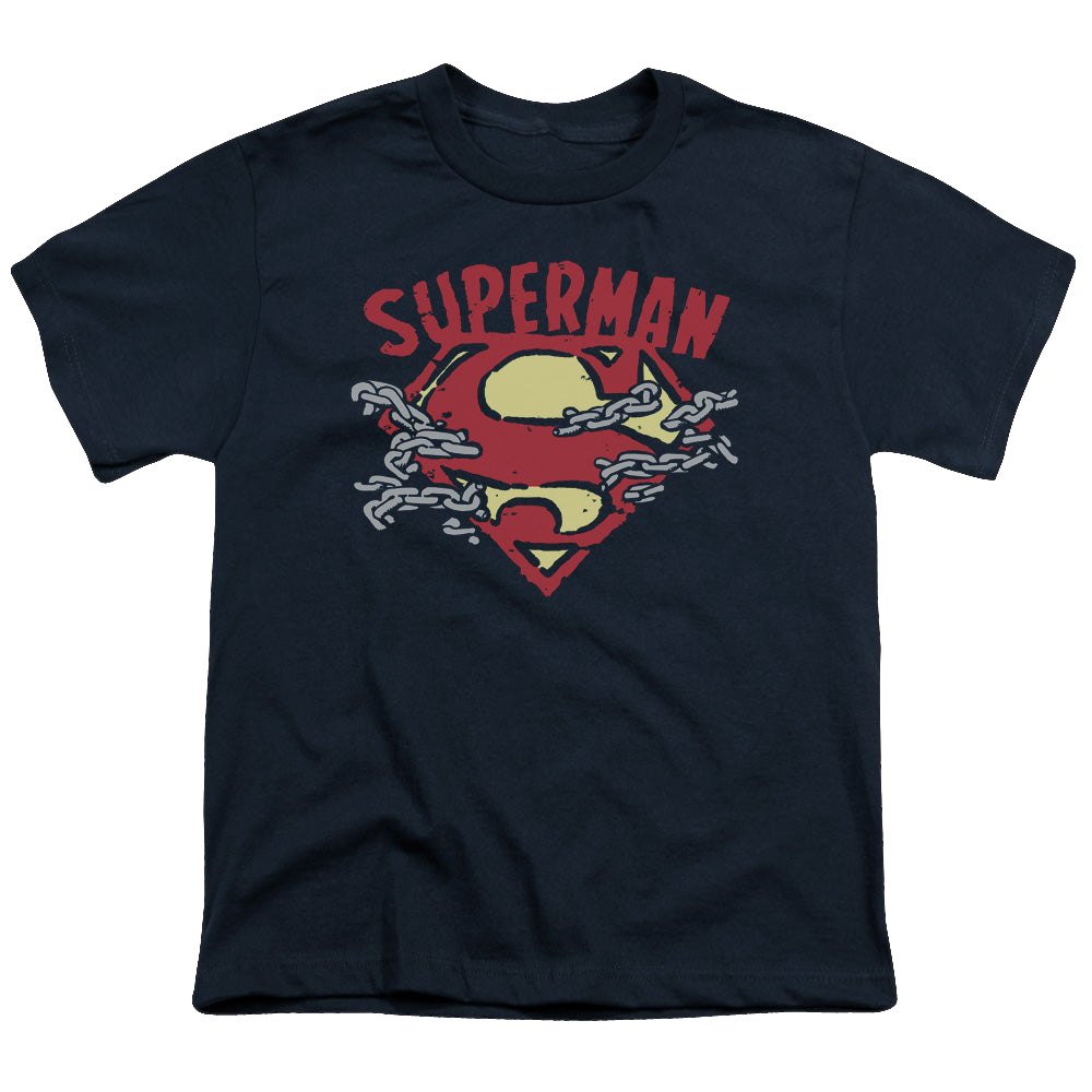 Superman Chain Breaking - Youth T-Shirt Youth T-Shirt (Ages 8-12) Superman   