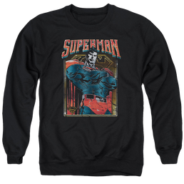 Superman Head Bang - Men's Crewneck Sweatshirt Men's Crewneck Sweatshirt Superman   